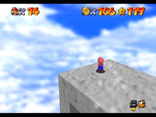 Super Mario 64 sur N64 - Niveau 15 : Rainbow Ride - Pièces et généralités
