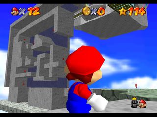 Super Mario 64 sur N64 - Niveau 15 : Rainbow Ride - Pièces et généralités