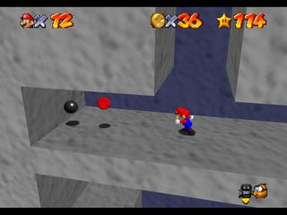 Super Mario 64 sur N64 - Niveau 15 : Rainbow Ride - Pièces et généralités