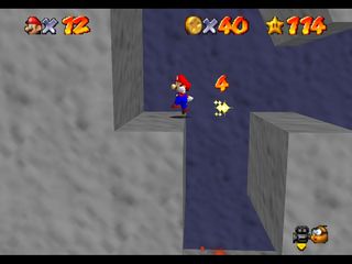 Super Mario 64 sur N64 - Niveau 15 : Rainbow Ride - Pièces et généralités