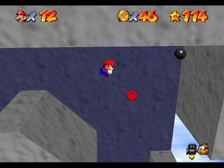 Super Mario 64 sur N64 - Niveau 15 : Rainbow Ride - Pièces et généralités