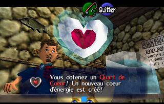 Zelda Ocarina Of Time : Les quarts de coeur (1/4 de coeurs)