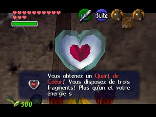 Zelda Ocarina Of Time : Les quarts de coeur (1/4 de coeurs)