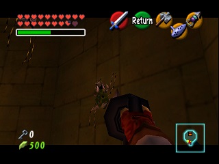 Zelda Ocarina Of Time Master Quest : মন্দিরে (ডানজনে) সোনালি স্কালটুলা