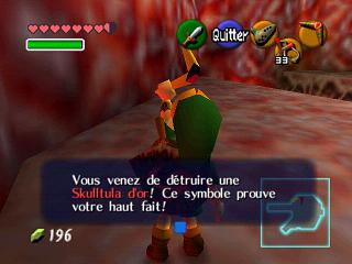 Zelda Ocarina Of Time : 神殿（地牢）中的黄金骷髅蜘蛛