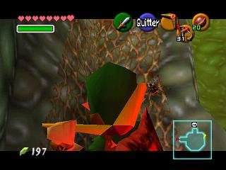 Zelda Ocarina Of Time : 神殿（地牢）中的黄金骷髅蜘蛛