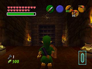 Zelda Ocarina Of Time : 神殿（地牢）中的黄金骷髅蜘蛛