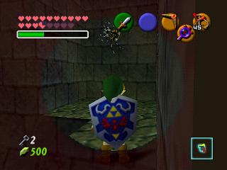 Zelda Ocarina Of Time : 神殿（地牢）中的黄金骷髅蜘蛛