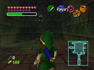 Zelda Ocarina Of Time : 神殿（地牢）中的黄金骷髅蜘蛛