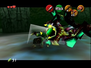 Zelda Ocarina Of Time Master Quest on N64 : The Deku Tree Zelda Ocarina Of Time Master Quest on N64 : The Deku Tree