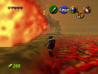 Zelda Ocarina Of Time N64版 : 多咚戈洞窟 Zelda Ocarina Of Time N64版 : 多咚戈洞窟