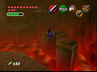 Zelda Ocarina Of Time Master Quest N64-এ : অগ্নি মন্দির