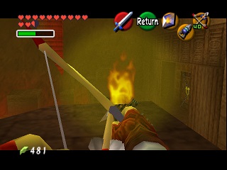 Zelda Ocarina Of Time Master Quest N64-এ : অগ্নি মন্দির