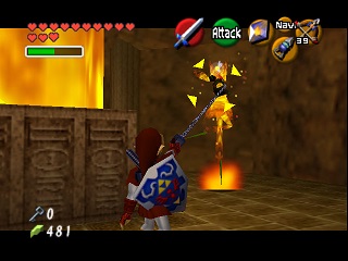 Zelda Ocarina Of Time Master Quest N64-এ : অগ্নি মন্দির