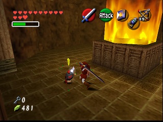 Zelda Ocarina Of Time Master Quest N64-এ : অগ্নি মন্দির