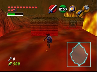 Zelda Ocarina Of Time Master Quest N64-এ : অগ্নি মন্দির