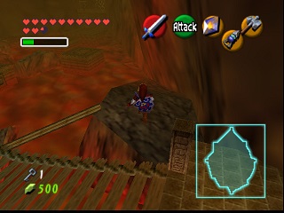 Zelda Ocarina Of Time Master Quest N64-এ : অগ্নি মন্দির
