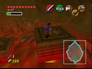 Zelda Ocarina Of Time Master Quest N64-এ : অগ্নি মন্দির