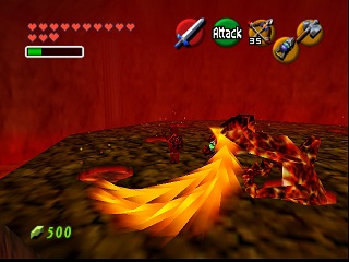 Zelda Ocarina Of Time Master Quest N64-এ : অগ্নি মন্দির