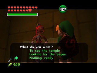 Zelda Ocarina Of Time Master Quest N64 पर : आत्मा का मंदिर (बाल लिंक)