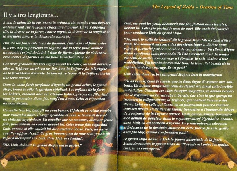 Zelda Ocarina Of Time Master Quest : N64 version manual