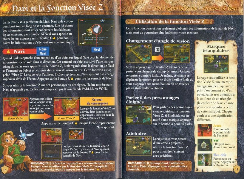 Zelda Ocarina Of Time Master Quest : N64 version manual