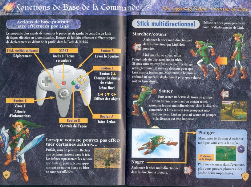 Zelda Ocarina Of Time Master Quest : N64 version manual