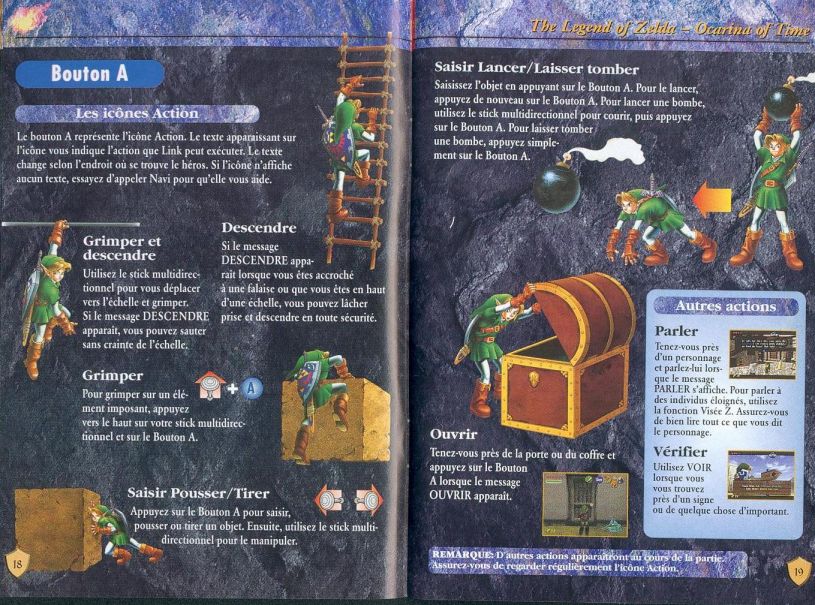 Zelda Ocarina Of Time Master Quest : N64 version manual