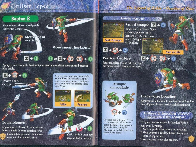 Zelda Ocarina Of Time Master Quest : N64 version manual