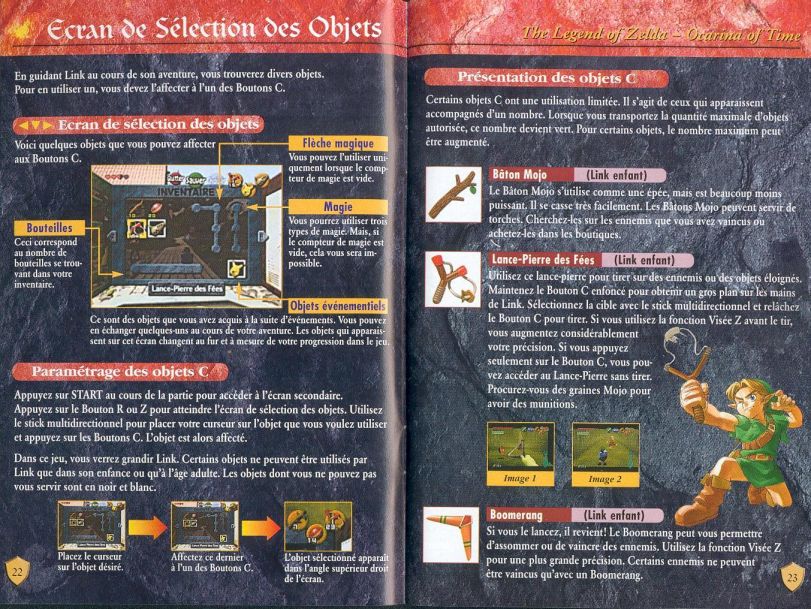 Zelda Ocarina Of Time Master Quest : N64 version manual