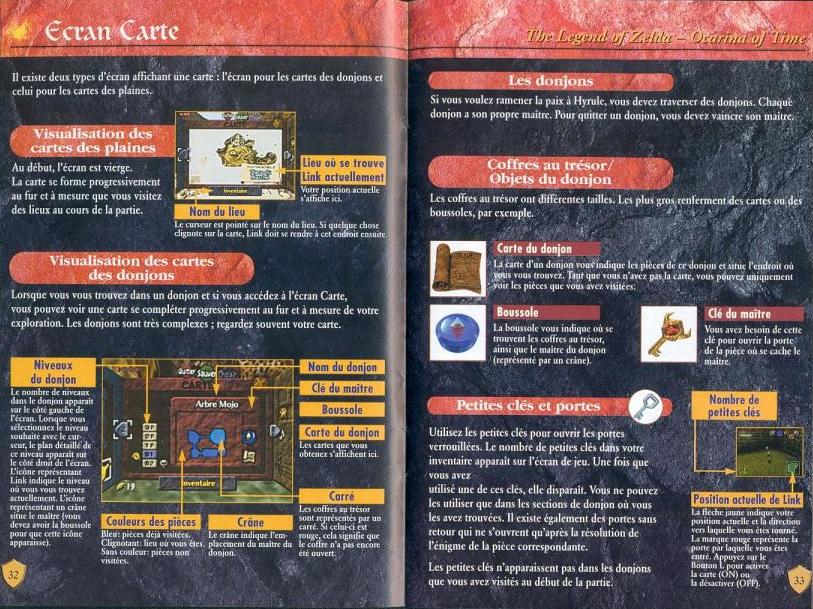 Zelda Ocarina Of Time Master Quest : N64 version manual