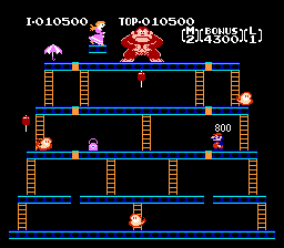 Donkey Kong auf NES: Drittes Level, der finale Kampf Donkey Kong auf NES: Drittes Level, der finale Kampf