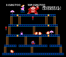 Donkey Kong auf NES: Drittes Level, der finale Kampf Donkey Kong auf NES: Drittes Level, der finale Kampf
