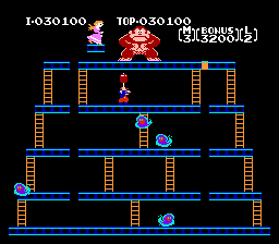 Donkey Kong auf NES: Drittes Level, der finale Kampf Donkey Kong auf NES: Drittes Level, der finale Kampf
