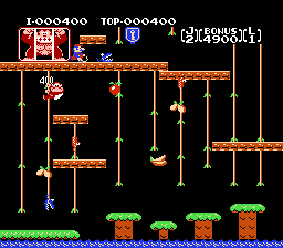 Nes용 돈키콩 주니어 (Donkey Kong Jr): 첫 번째 레벨, 넝쿨 Nes용 돈키콩 주니어 (Donkey Kong Jr): 첫 번째 레벨, 넝쿨