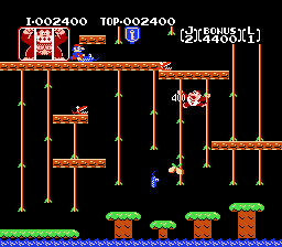 Nes용 돈키콩 주니어 (Donkey Kong Jr): 첫 번째 레벨, 넝쿨 Nes용 돈키콩 주니어 (Donkey Kong Jr): 첫 번째 레벨, 넝쿨