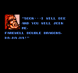 Double Dragon II sur Nes : Fin du jeu - Epilogue - Crédit Double Dragon II sur Nes : Fin du jeu - Epilogue - Crédit