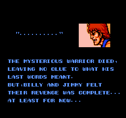 Double Dragon II sur Nes : Fin du jeu - Epilogue - Crédit Double Dragon II sur Nes : Fin du jeu - Epilogue - Crédit