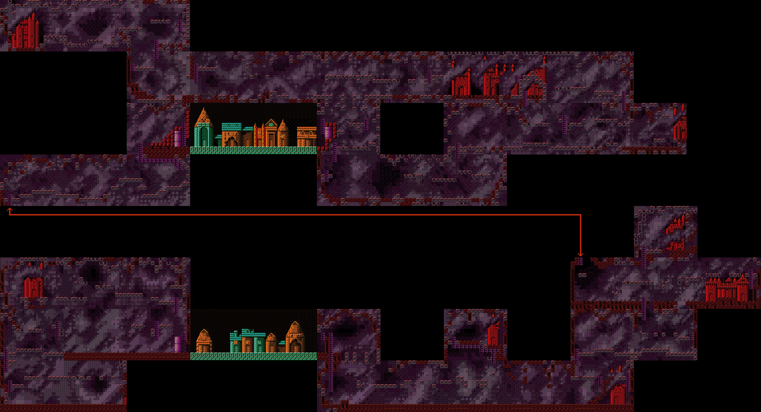 Faxanadu sur Nes : le plan condensé des brumes