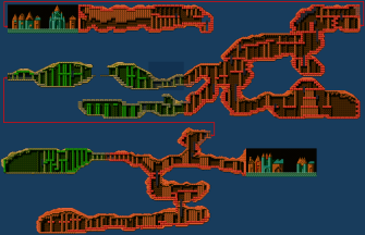 Faxanadu sur Nes - les cartes (plans)
