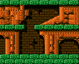 Faxanadu sur Nes : Plan du monde extérieur - La carte de la plaine de départ
