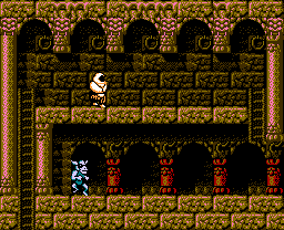 Faxanadu sur Nes : le plan du palais de la fontaine (tour de la forteresse)
