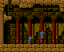 Faxanadu sur Nes : le plan du palais de la fontaine (tour de la forteresse)