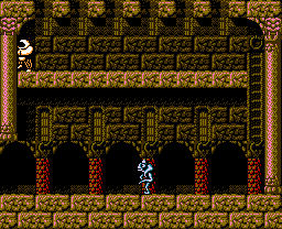 Faxanadu sur Nes : le plan du palais de la fontaine (tour de la forteresse)