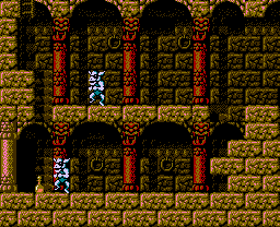 Faxanadu sur Nes : le plan du palais de la fontaine (tour de la forteresse)