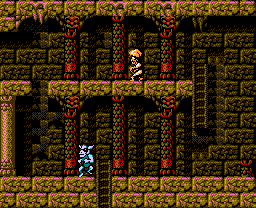 Faxanadu sur Nes : le plan du palais de la fontaine (tour de la forteresse)