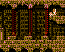 Faxanadu sur Nes : le plan du palais de la fontaine (tour de la forteresse)