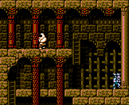 Faxanadu sur Nes : le plan du palais de la fontaine (tour de la forteresse)