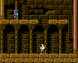 Faxanadu sur Nes : le plan du palais de la fontaine (tour de la forteresse)