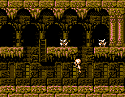 Faxanadu sur Nes : le plan du premier palais de la plaine (tour de Trunk)